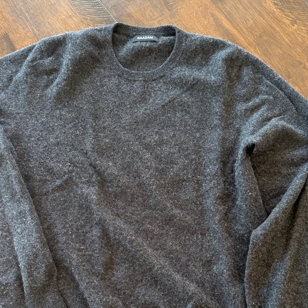 NAADAM Charcoal Crewneck Sweater